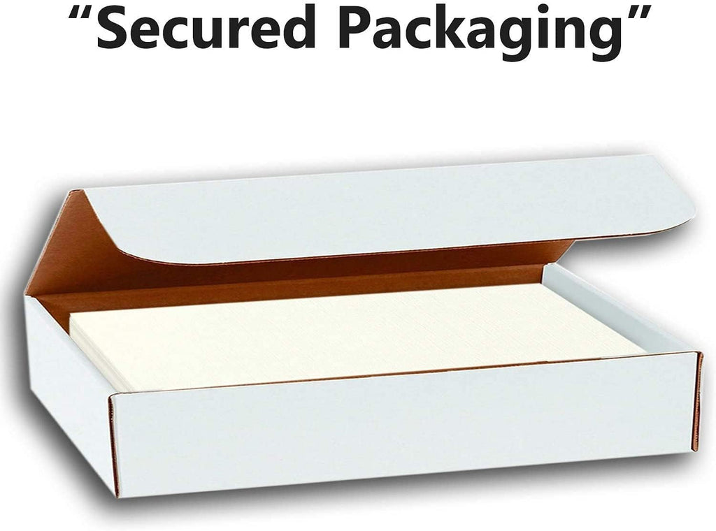 Hamilco Linen Textured Cardstock Paper – 8 1/2 x 11" Blank Thick Heavy Weight 80 lb Cover Card Stock for Printer - 50 Pack (Natural)