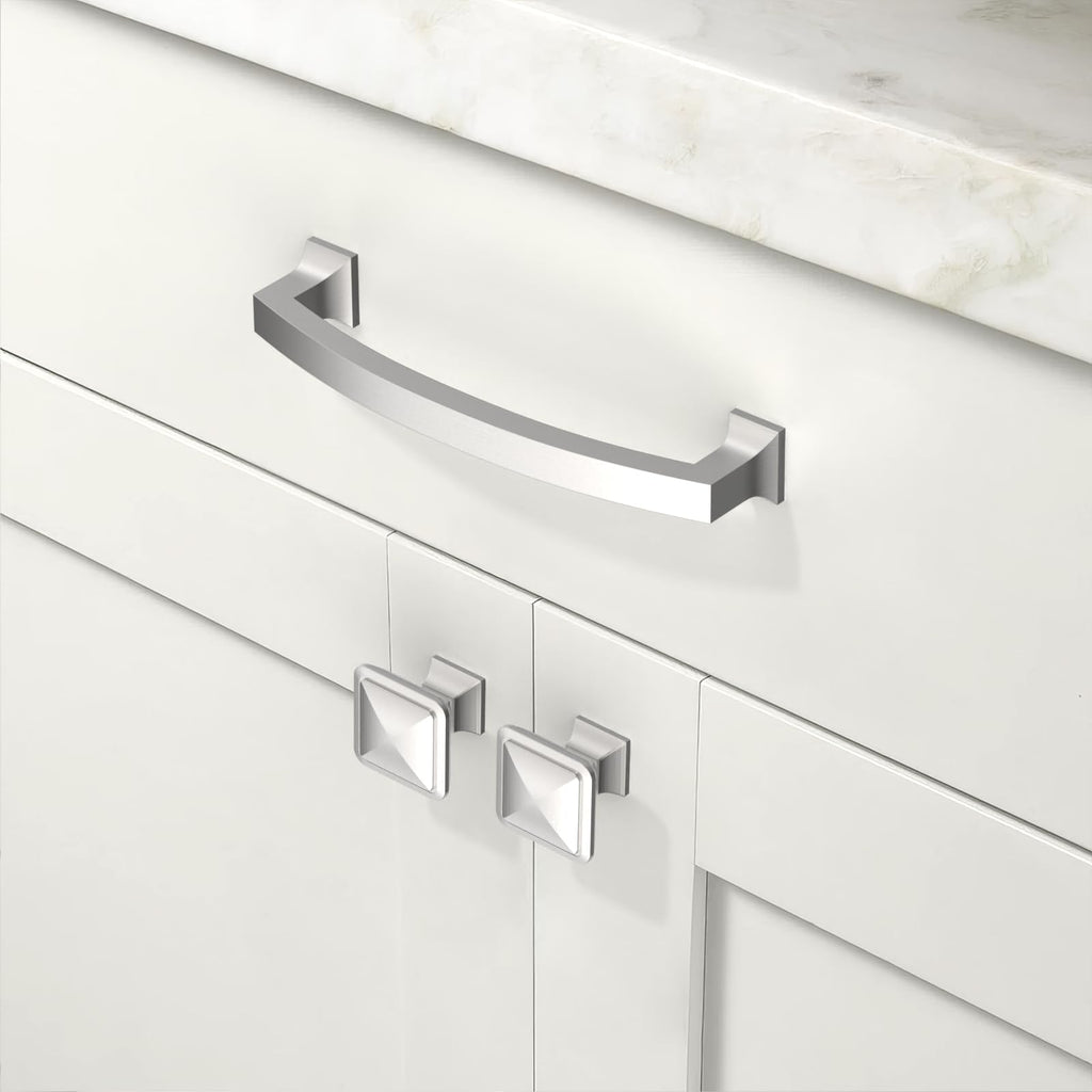 Talentedeco 10 Pack Brushed Satin Nickel Kitchen Cabinet Knobs Cabinet Pulls Drawer Knobs Cabinet Hardware Zinc Knobs for Drawers