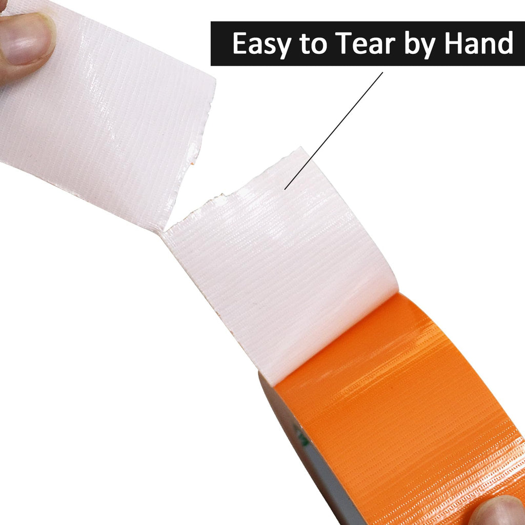 BOMEI PACK Orange Duct Tape, 3Rolls Heavy Duty Strong Industrial Color Duct Tape 9mil x 1.88inch x 30yds for Packing and Repairing