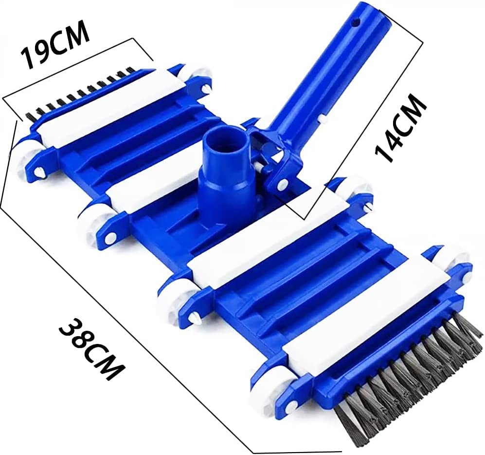 Swimming Pool Vacuum Head Suction Brush Head, Pool Cleaning Equipment & Accessories with Side Bristles Cleaning Supplies for Water Parks Swimming Pool Cleaning Debris