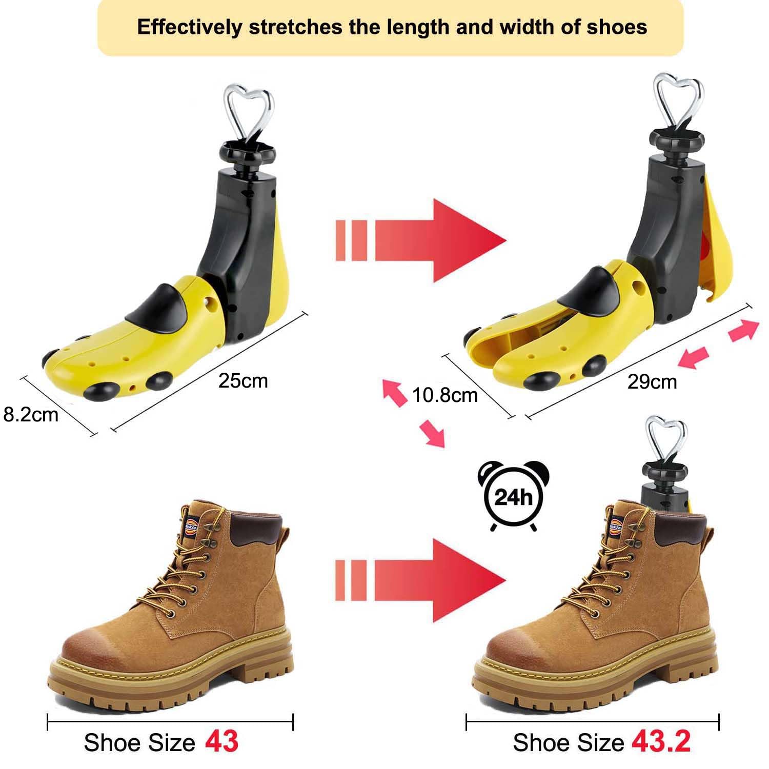 Tigcent Shoe Stretcher Men Women, Boot Stretcher Women Men Shoe Tree Adjustable Shoe Stretcher Wide Feet, Pack of 1 (Pack of 1, Women Size 10-13.5,Men's 9-13)