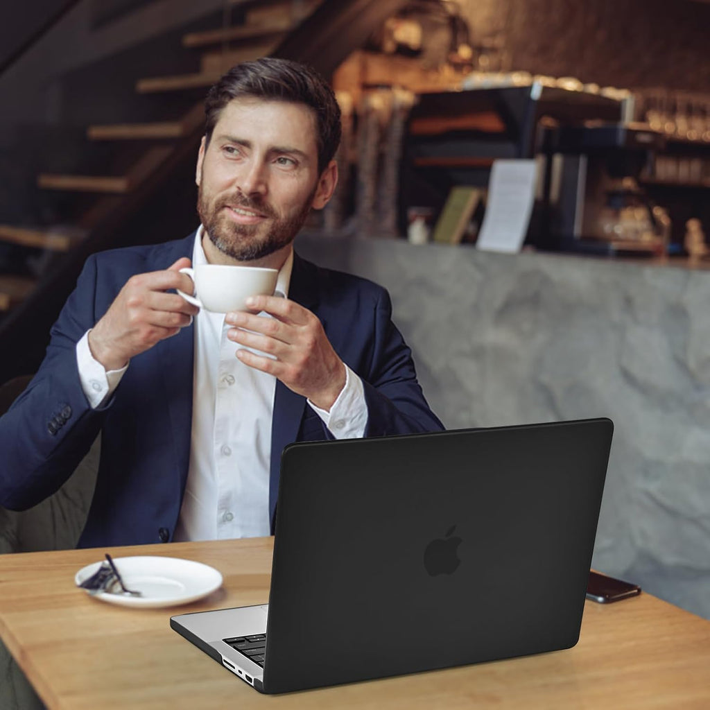 BlueSwan Case Compatible with MacBook Pro 14 inch M5 M4 M3 M2 M1 Pro/Max 2025 2024-2021 Release, Flexible PP, Anti-Scratch Anti-Cracking Protective Case, Matte Black