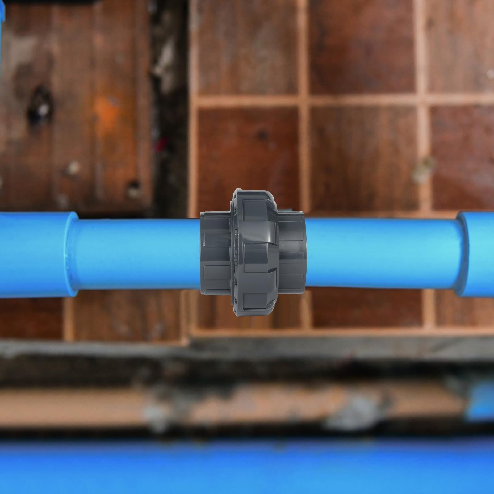 Wacjak 1.5" PVC Union Pipe Fitting 2-Pack, Rigid PVC-U Coupling for Outdoor Plumbing, Pool Pump Connections, 200 PSI Easy-Install Adapters
