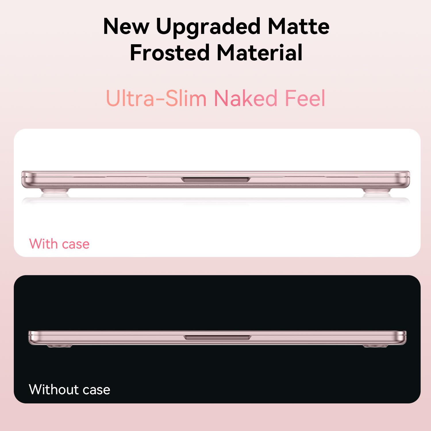 EooCoo for MacBook Neo Case 13 inch 2026 A3404, 100% Match Official Color, Anti-Fingerprint & Scratch Sturdy Protective Hard Shell with Keyboard Cover, Laptop Accessories, Matte Blush Pink