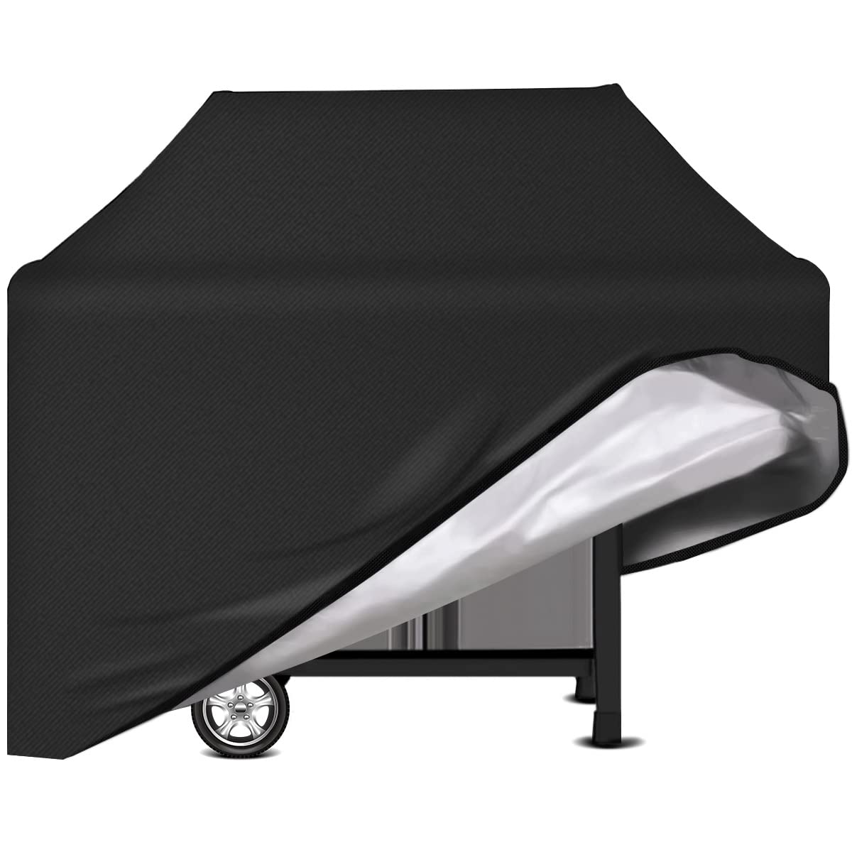58 inch BBQ Cover, Waterproof Gas Grill Cover for Weber, Brinkmann, Char Broil, Holland & Jenn Air, Black(UV & Dust & Water Resistant, Weather Resistant, Rip Resistant) (58 inch light)