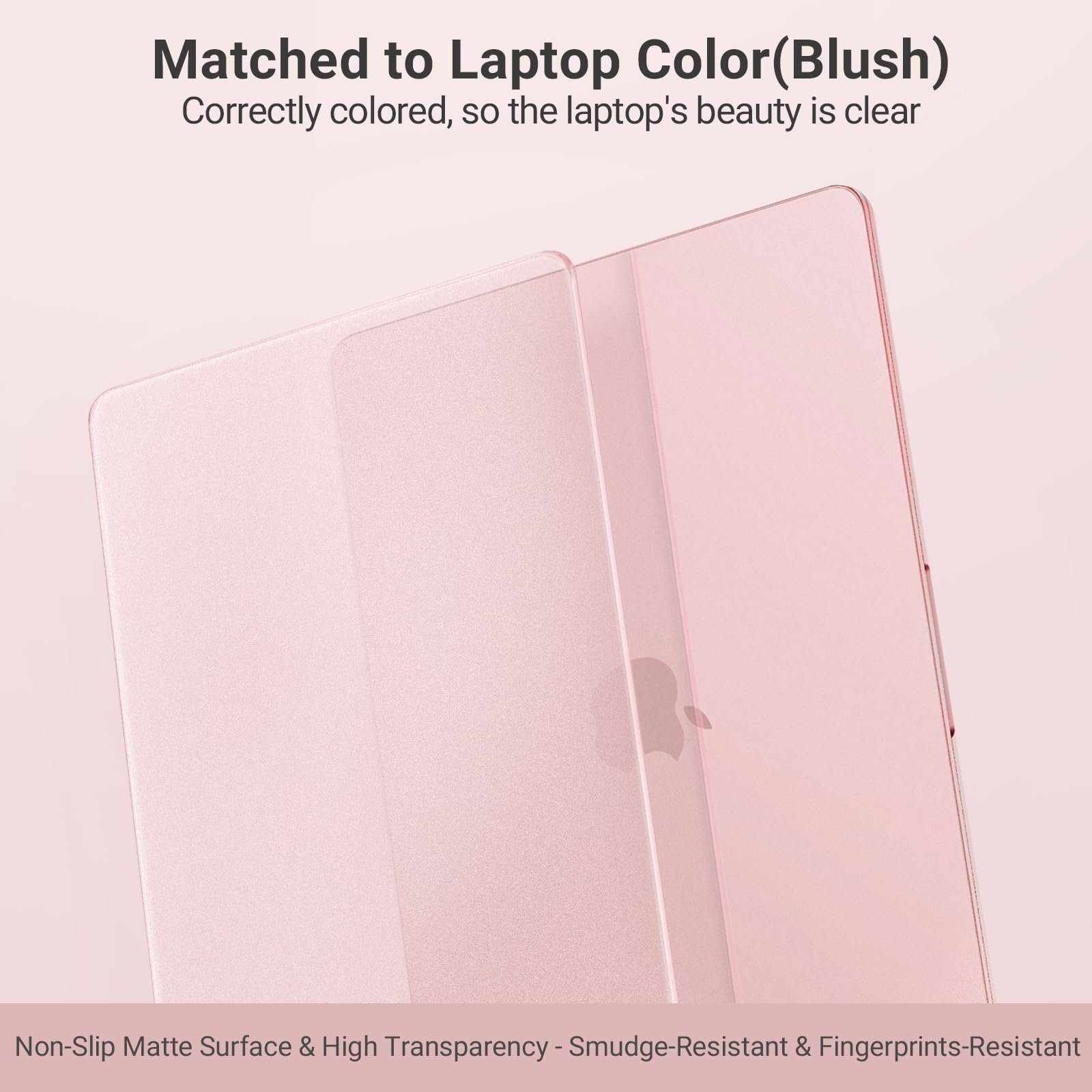 MOSISO Compatible with MacBook Neo 13 inch Case 2026 Release Model A3404 with A18 Pro Chip, 4 in 1 Kit Matte Finish Seamlessly Closes&Fingerprints-Resistant Protective Hard Shell Case, Blush Clear