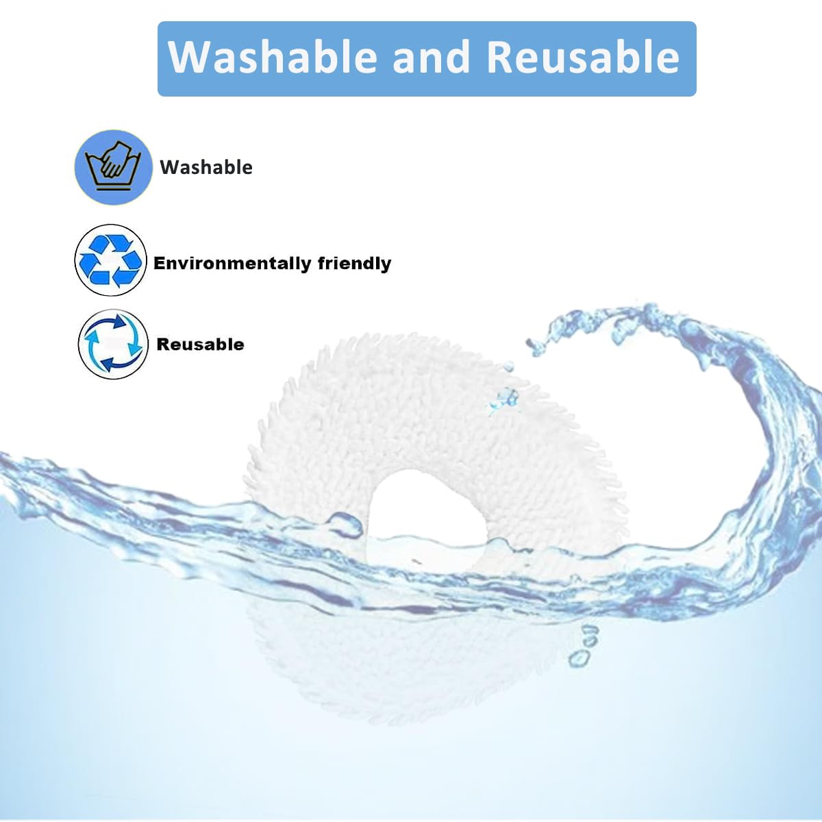 Avaenzo Replacement Mop Pads Compatible with Narwal Freo Pro X Ultra Narwal Freo Z Ultra Z10 T10 J3 J4 J5 R10 Microfiber Resuable Mop Cloth Robot Vacuum Cleaner Accessories