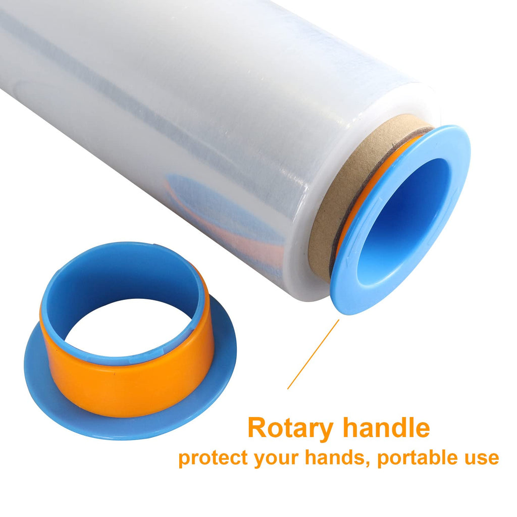 BOMEI PACK Stretch Wrap Film, Plastic Wrap 15 in x 1500ft, 1 Pack with Rotatable Sleeve