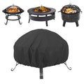 Fire Pit Cover Round for Fire Pit 22-34 Inch, Waterproof Outdoor FirePit Cover,Full Coverage Patio Round Fire Pit Cover Heavy Duty 420D Oxford Fabric Outdoor Fireplace Cover