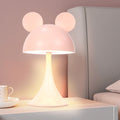MARZIUS Rechargeable Mouse-Shaped LED Bedside Lamp – Kids Room Night Light with Touch Dimming & 3 Color Temperatures (Pink)