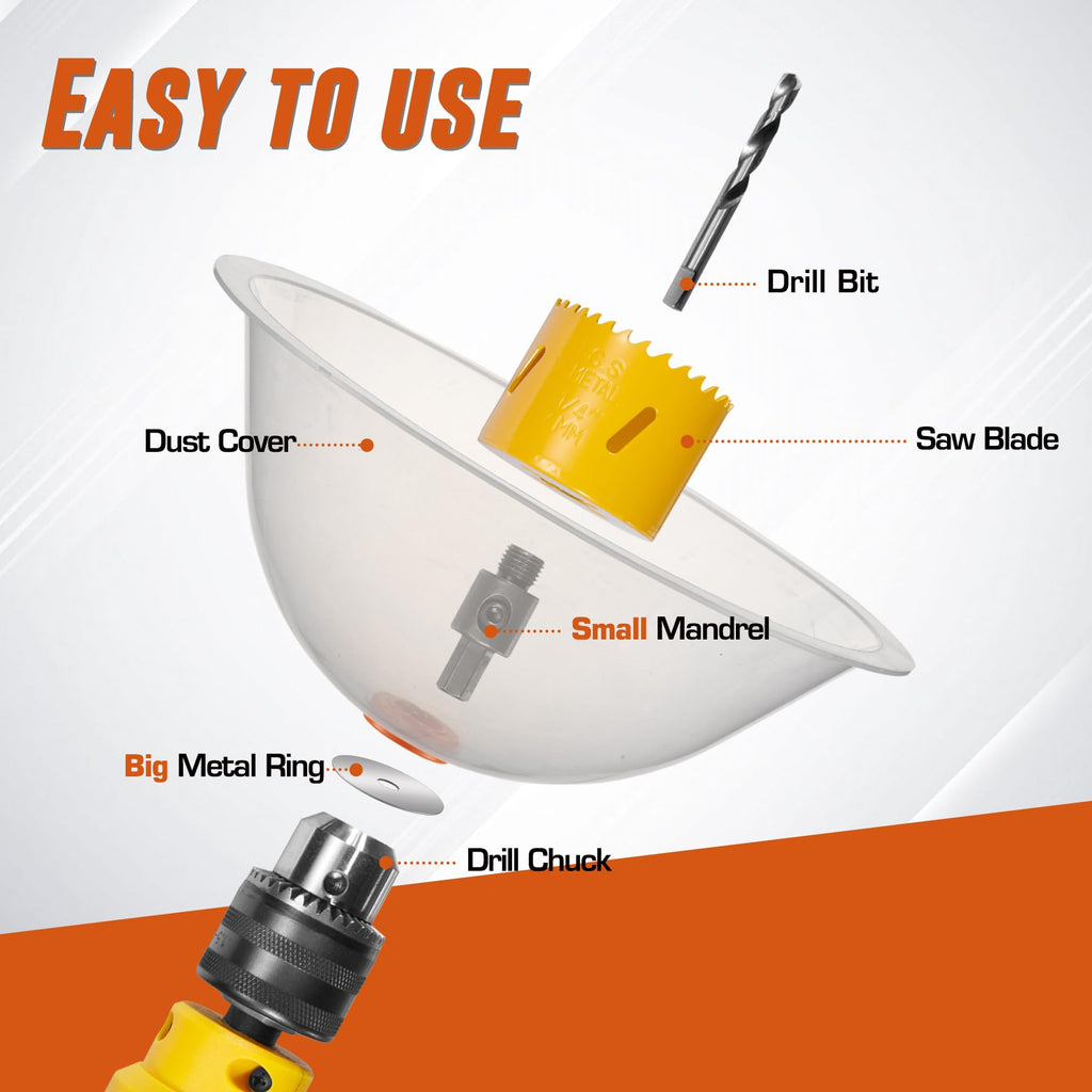 KATA 1 Piece Hole Saw Accessories Silicone, Dust Shield for Cutting Drywall and Ceiling Tile for Recessed Lights and Works with All Hole Saws, KT231208