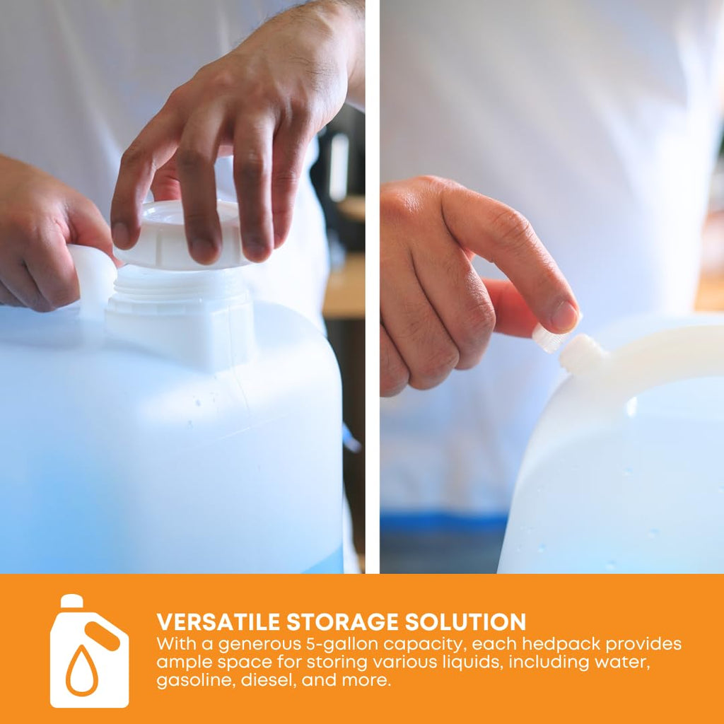 Hedpak HD5 Hedpak-5-Gal 5 Gallon Plastic Carboy with Handle-BPA Free & Food Grade