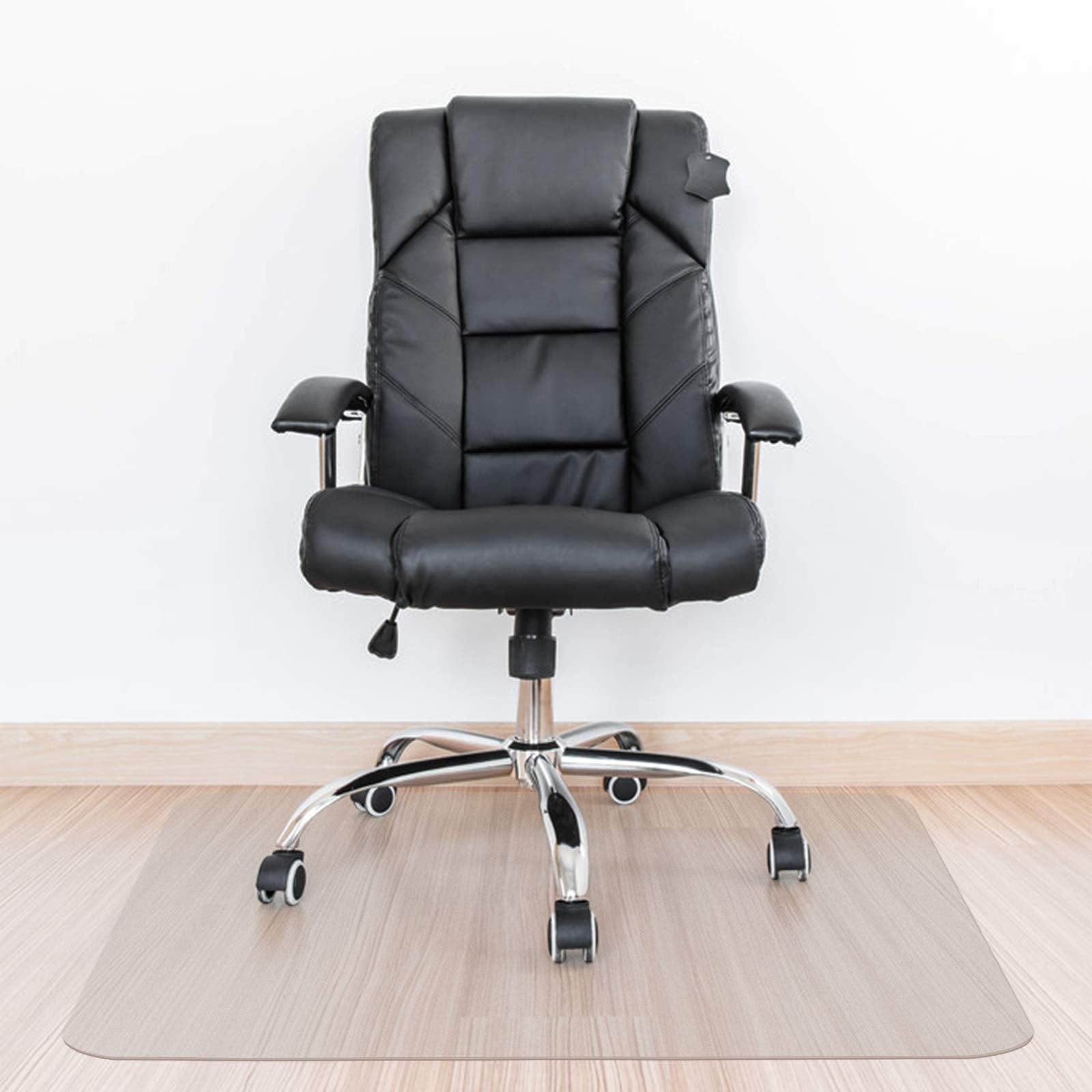 Kuyal Clear Chair Mat, Hard Floor Use, 48" x 36" Transparent Office Home Floor Protector mat Chairmats (48" x 36" Rectangle)