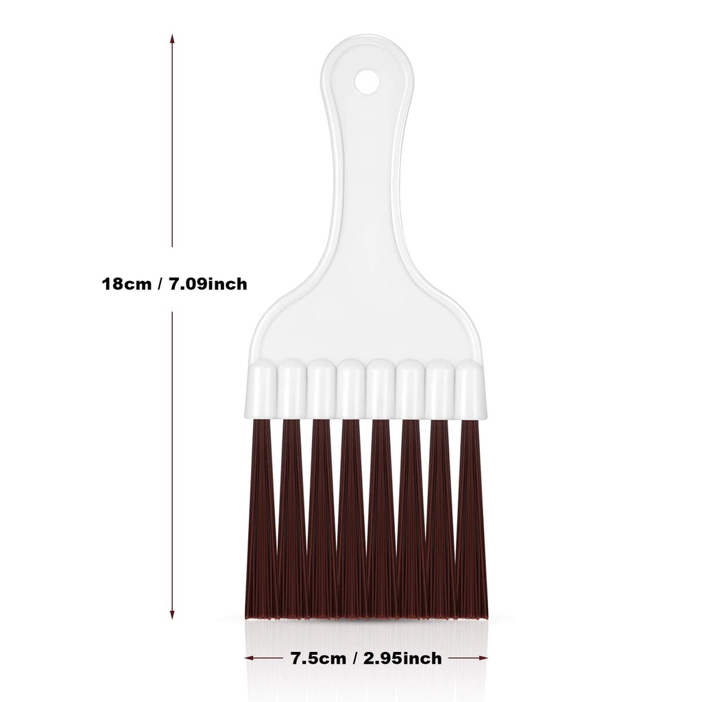 Boao 8 Packs Coil Brush Air Conditioner Condenser Refrigerator Cleaning HVAC Coil Cleaner Small Plastic Whisk Brush (Brown)