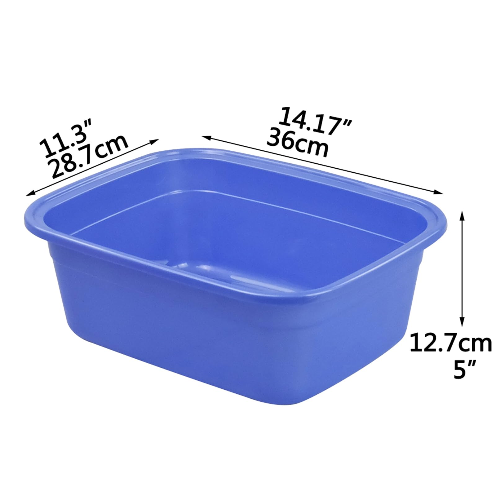 Dehouse 3 Packs Small Plastic Wash Basins, 12 Quart Dish Pan