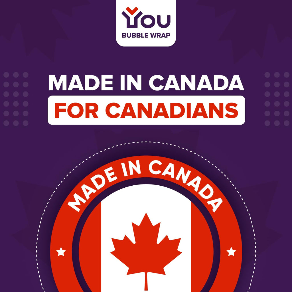 YOU Bubble Wrap Cushioning Rolls for Moving and Packing | Moving Supplies | Air Wrap | MADE in CANADA | 12 Inch x 72 Feet total | Perf every 12 inch | Papier bulle pour emballage | Small Bubble 3/16 |