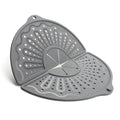 Silicone Splatter Screen for 10, 11 and 12 Inch Frying Pan, Foldable Splash Guard, Multi-Use Grease Splatter Guard/Trivet Mat, 12" Non-Stick Oil Splatter Guard, Dishwasher Safe, BPA Free, Gray