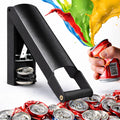 Wall Mounted Can Crusher Black - 8oz 12oz 16oz Aluminum Can Crusher for Recycling Heavy Duty Bin Smasher for Recycling Compactor for Seltzer Soda Beer Plastic Bottle