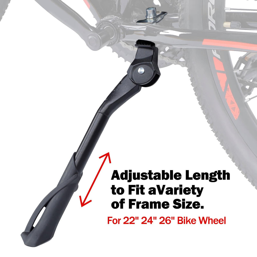 CYFIE Bike Kickstand, Center Mount Bicycle Kick Stand for Adult Bike 22 24 26 inch Wheel, Universal Adjustable Kickstands for 22" - 26" Adult Mountain Road Bike