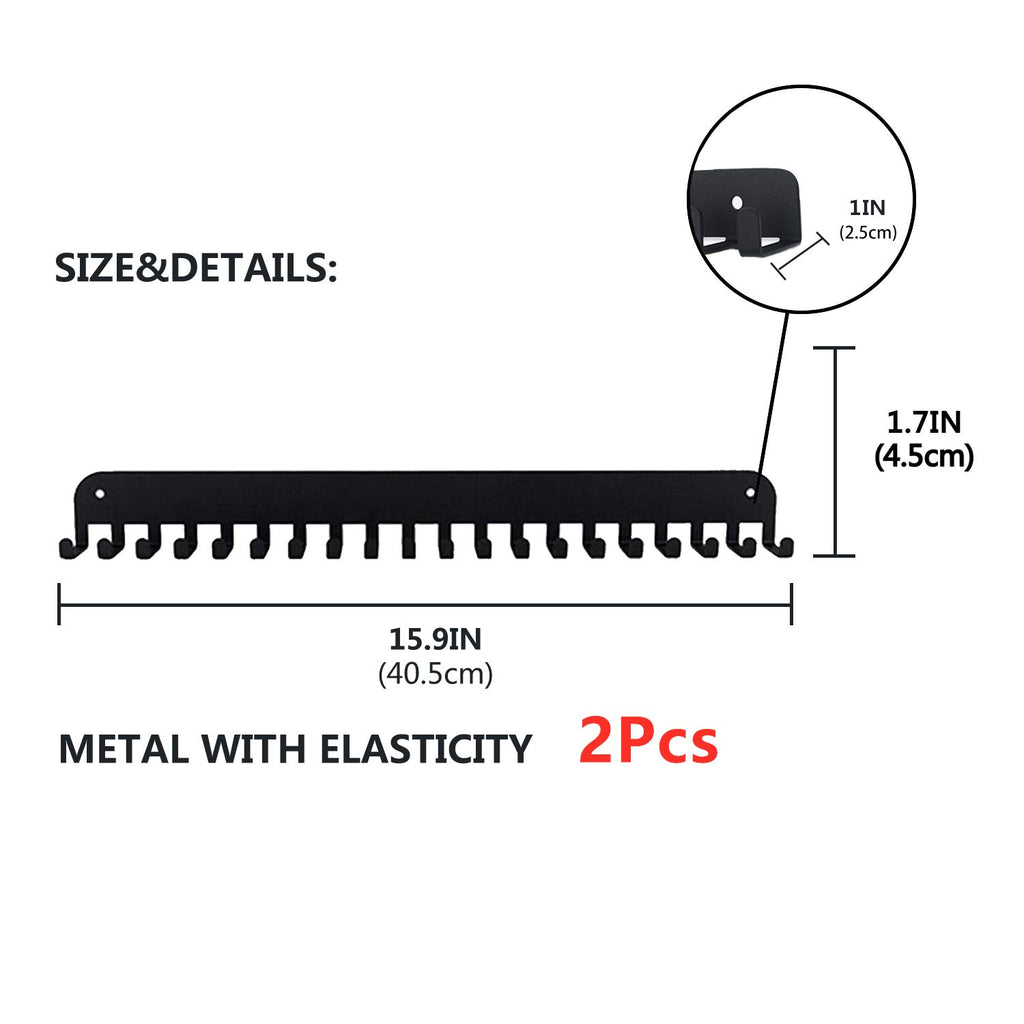 Goutoports Medal Holder Display Hanger Rack Frame for Sport Race Runner -Race Medal Hanger Holder - Sturdy Black Steel Metal Over 60 Medals Easy to Install (2Pcs)