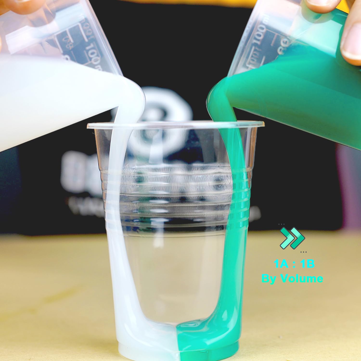 BBDINO Silicone Mold Making Kit, Super Elastic Liquid Silicone for Mold Making, N.W. 21.2 oz, 1:1 Mixing by Volume, Ideal for Casting 3D Silicon Molds| Food Molds, Jade Green