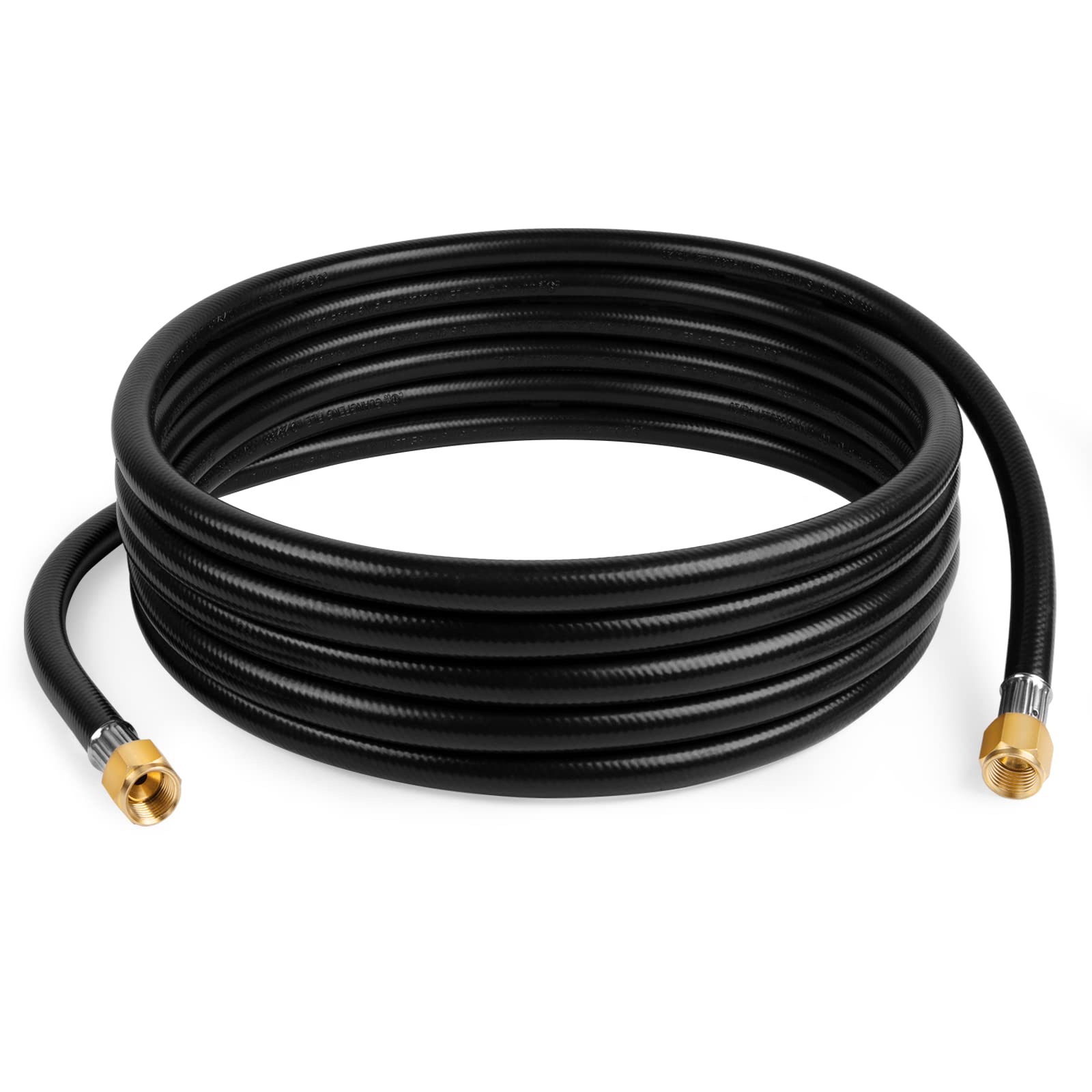 GASPRO 18FT Propane Hose Extension for Propane Devices with Both 3/8" Female Flare on Both Ends, for RV, Gas Grill, Heater, Burner and More, Flexible and Durable