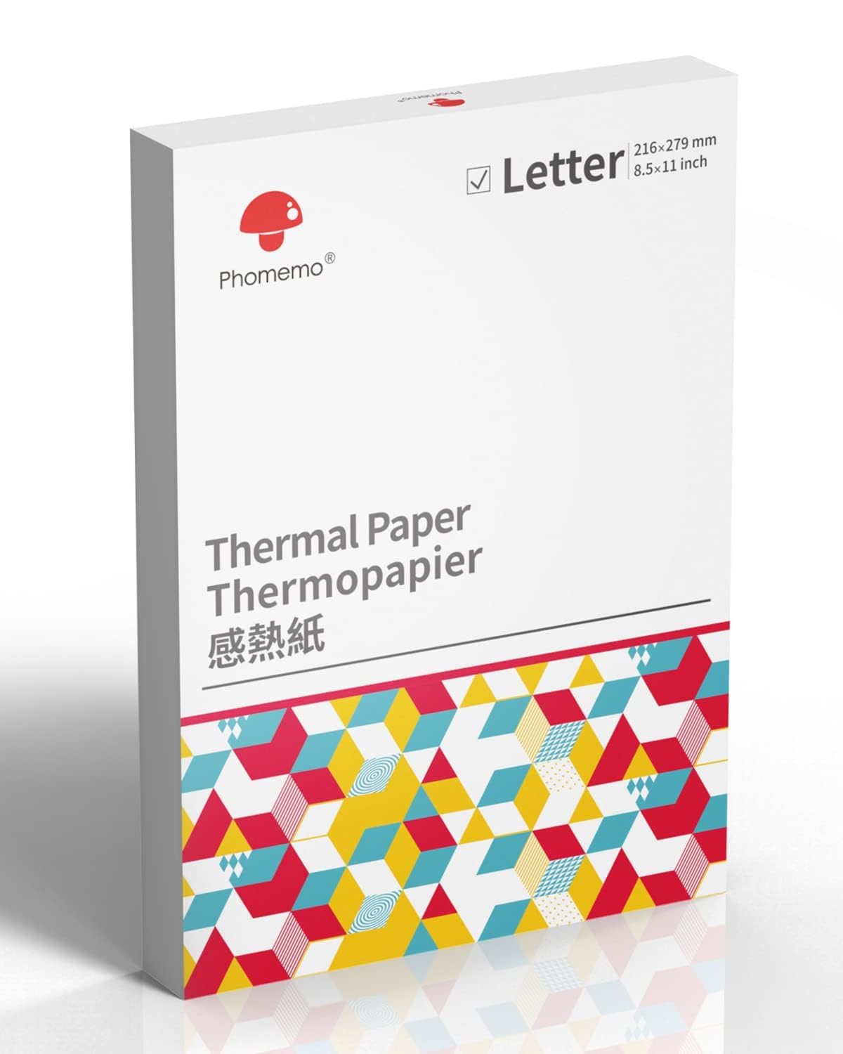 Phomemo US Letter Thermal Printer Paper, Advanced Thermal Printing, Back to School Supplies, Compatible with M08F-Letter, M832, M833, M834 Portable Printer, 8.5" x 11", 200 Sheets