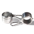 Anley 1.25" Aluminum Flagpole Mounting Rings Set - Anti Wrap 360° Rotatable Ring with Carabiners - Ideal for 1-1/4 Inch Diameter Flag Pole & Flag with 2 Grommets (Silver, Pack of 2)