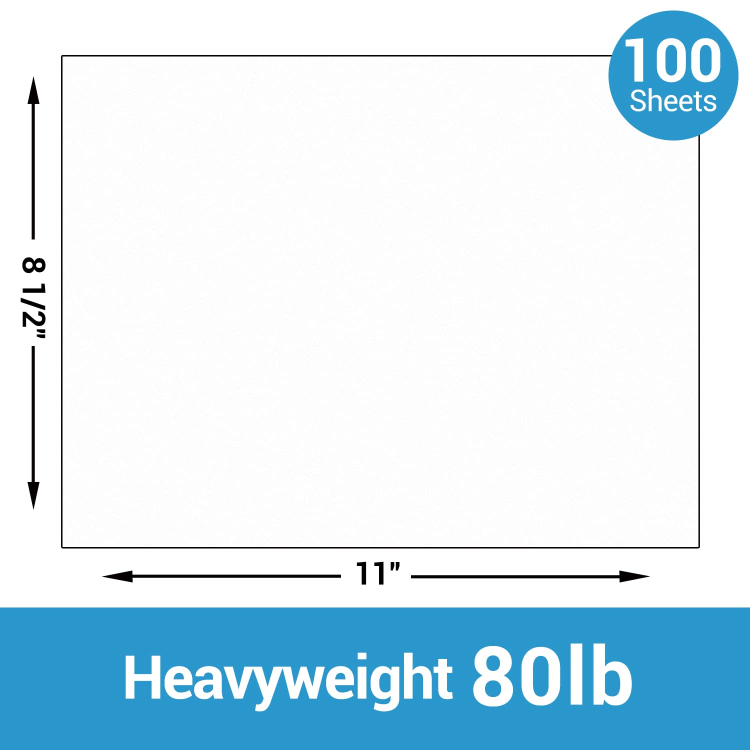 White Cardstock Thick Paper 100 Sheets, Ohuhu 8.5" x 11" Heavyweight 80 lb/216 GSM Coverstock Printer Paper for Crafts and DIY Cards Making, Thank You Cards, Invitations, Menus, Brochures