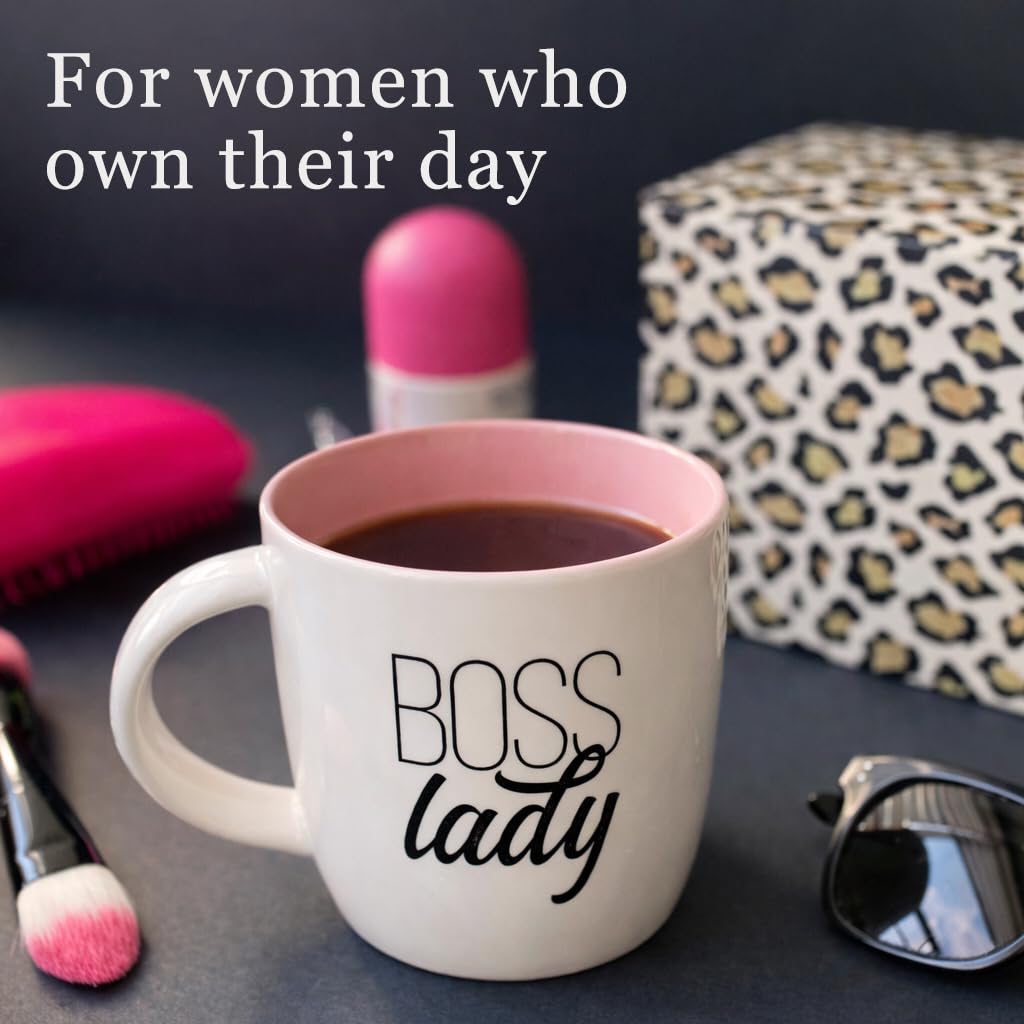 Triple Gifffted Boss Lady Gifts for a Women, Valentines Day, Her Birthday, Christmas, Mothers Day Presents, Coffee Mug Cup Gift for Sister, Mom, Boss, Girlfriend
