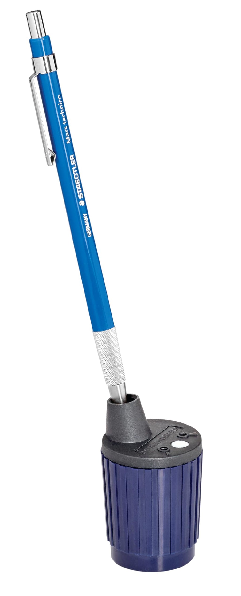 STAEDTLER Mars Lead Pointer - Precision Mechanical Pencil Sharpener with Auto-Stop for 2mm Pencils - Rotary Action with Dust Wiper & Adjustable Cone