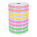 L LIKED Assorted Double Raffle Tickets (4 Rolls of 2000 Double Tickets) 8,000 Total 50/50 (Neon Yellow, Neon Green, Neon Red, Neon Pink)
