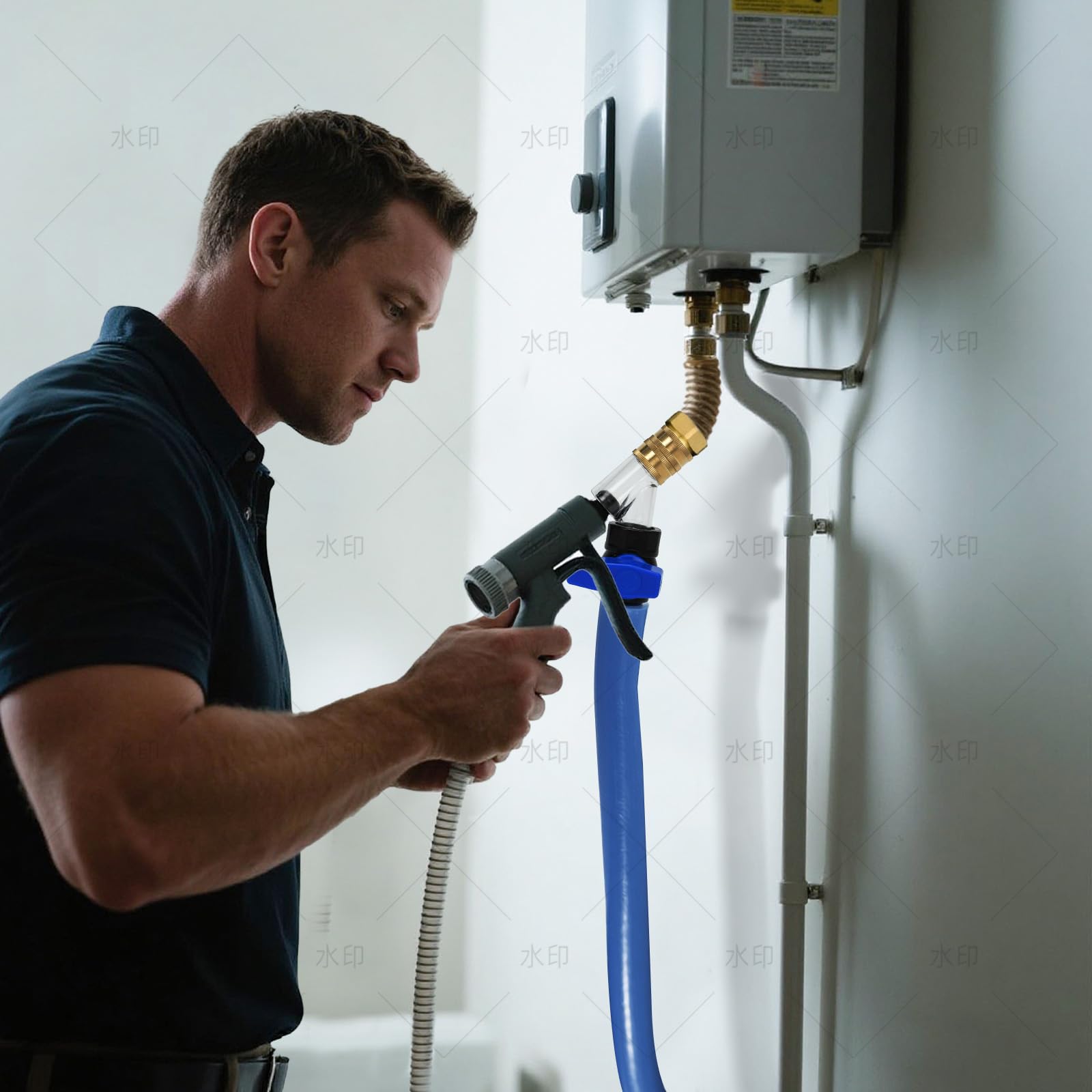Water Heater Flush Kit for Gas & Electric Tanks - Removes Sediment, Improves Hot Water Supply & Efficiency