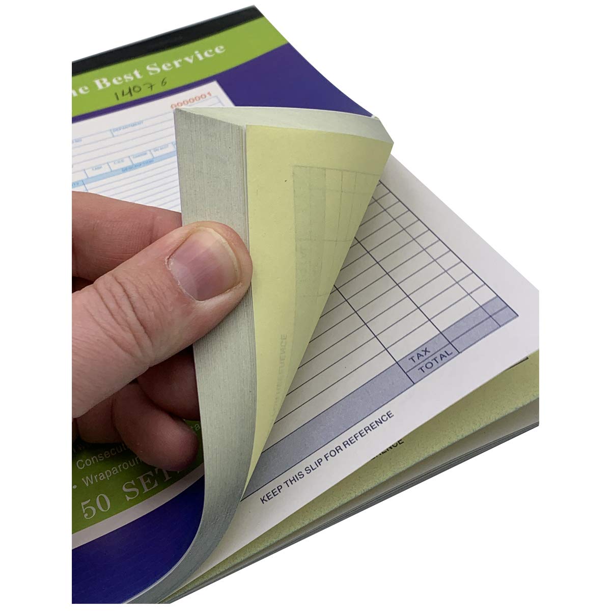 10 Pack Large Sales Order Book Receipt Invoice Duplicate Carbonless 50 Sets 5.9/16" X 8.7/16" (10 pck Vertical)