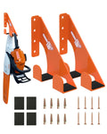 Chainsaw Holder -2 Pack- 180LB Heavy-Duty Alloy Steel Wall Mount Set, Chainsaw Accessories, Universal Fit for Stihl, Husqvarna, Echo Saws, Rust-Proof & Space-Saving Design (Garage, Workshop)