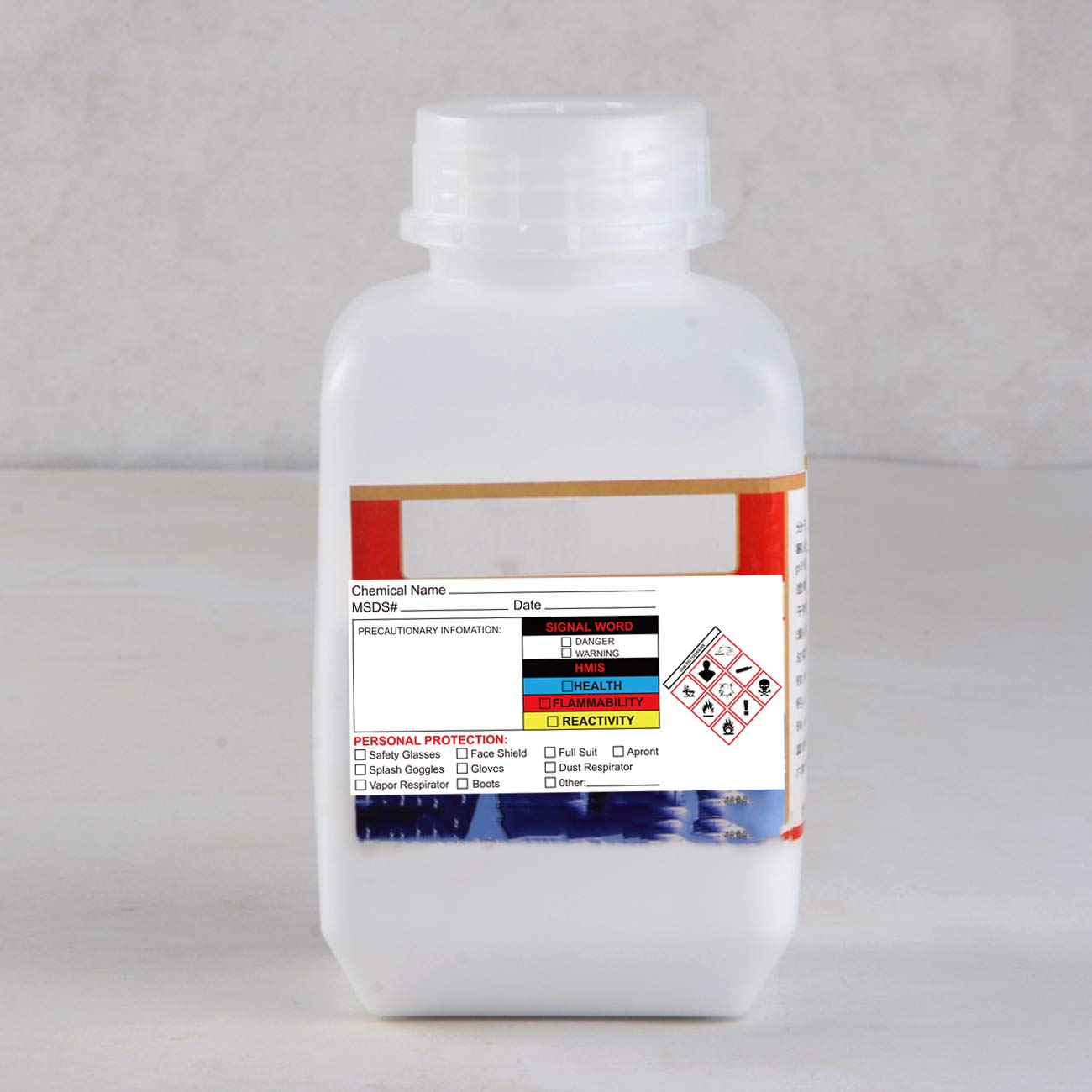Chemical Identifying and Marking Sticker SDS Stickers Write-in 2x4 inch MSDS Safety Data Sheet Labels 300pcs