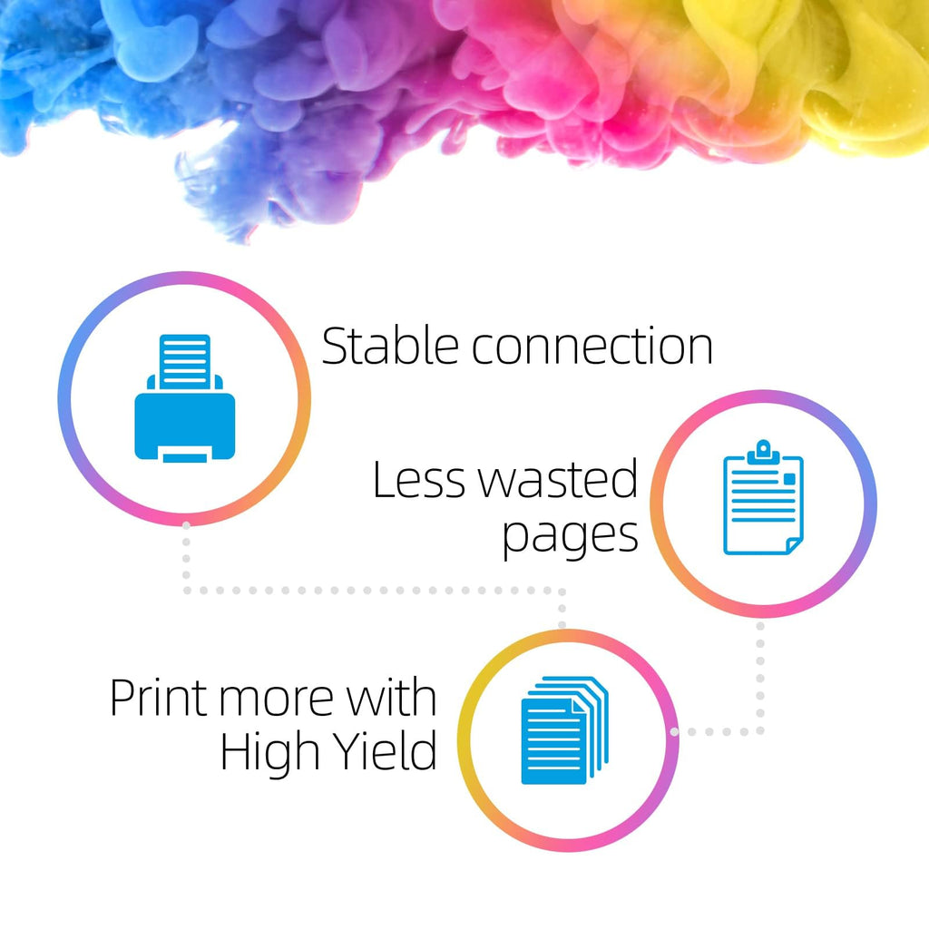 High Yield for HP 63 Ink Cartridges, for HP Ink 63, for HP 63/63XL Ink Cartridge Black/Colour for HP63, Use for Envy 4520 4522 for OfficeJet 3830 4650 5255 3833, for DeskJet 3630 3632 Printer