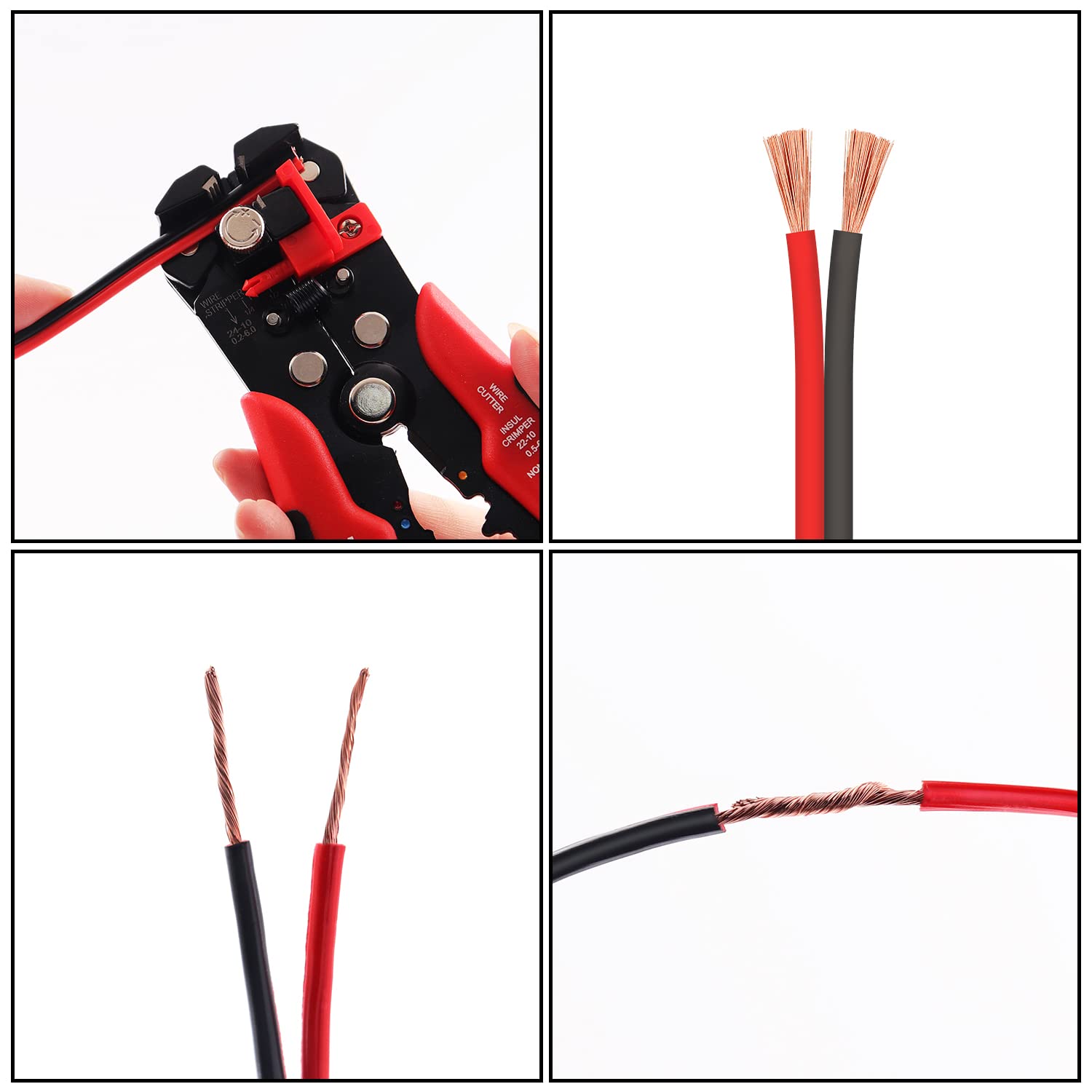 VIABRICO 16 AWG Gauge Electrical Wire, 100FT 2 Conductor Red Black Hookup Cable for 12V/24V DC LED Strips, Landscape, Marine, Car Speaker, Automotive