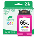 COLORETTO 65XL Ink Cartridge Compatible with HP DeskJet 3755 2655 3772 3752 3722 3720 3700 2652 2624 2630 2600 Envy 5055 5052 5010 5000 AMP125 Printer Remanufactured Ink 65 XL hp65 High-Yield 1-Pack