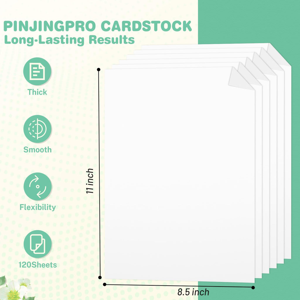 120 Sheets White Cardstock 8.5 X 11,Card Stock Paper 8.5 X 11 Construction Paper,Thick Cardstock for Printer,Scrapbooking,Crafts,Drawing,Business Card,Invitations,Menus,DIY Cards Making,Arts,Brochures