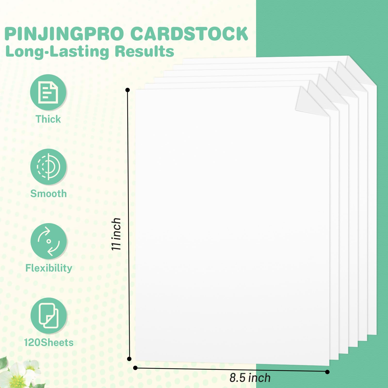 120 Sheets White Cardstock 8.5 X 11,Card Stock Paper 8.5 X 11 Construction Paper,Thick Cardstock for Printer,Scrapbooking,Crafts,Drawing,Business Card,Invitations,Menus,DIY Cards Making,Arts,Brochures