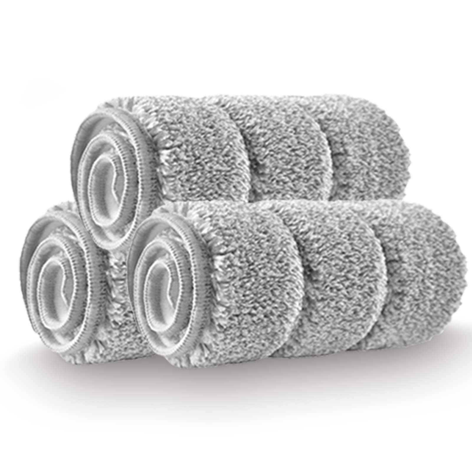 BOSHENG Flat Mop Pads, Mop Replacement Pads, Microfiber Mop Pads, Machine Washable Pads, Refill 3 Packs