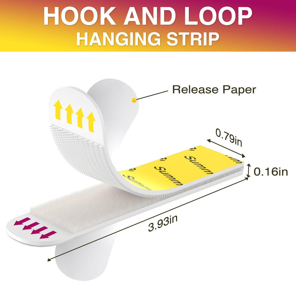 Picture Hanging Strips Heavy Duty XL 50 Pairs/100Strips, Damage Free Hanging Picture Hangers, Removable Adhesive Hook and Loop Wall Strips, Frame Stickers No Nails for Home Decor Wall Posters