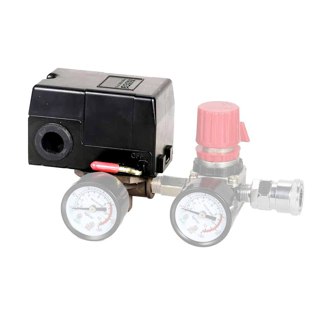Heavy Duty Air Compressor Pressure Switch Control 90-125 psi Single Port, 26A Replaces