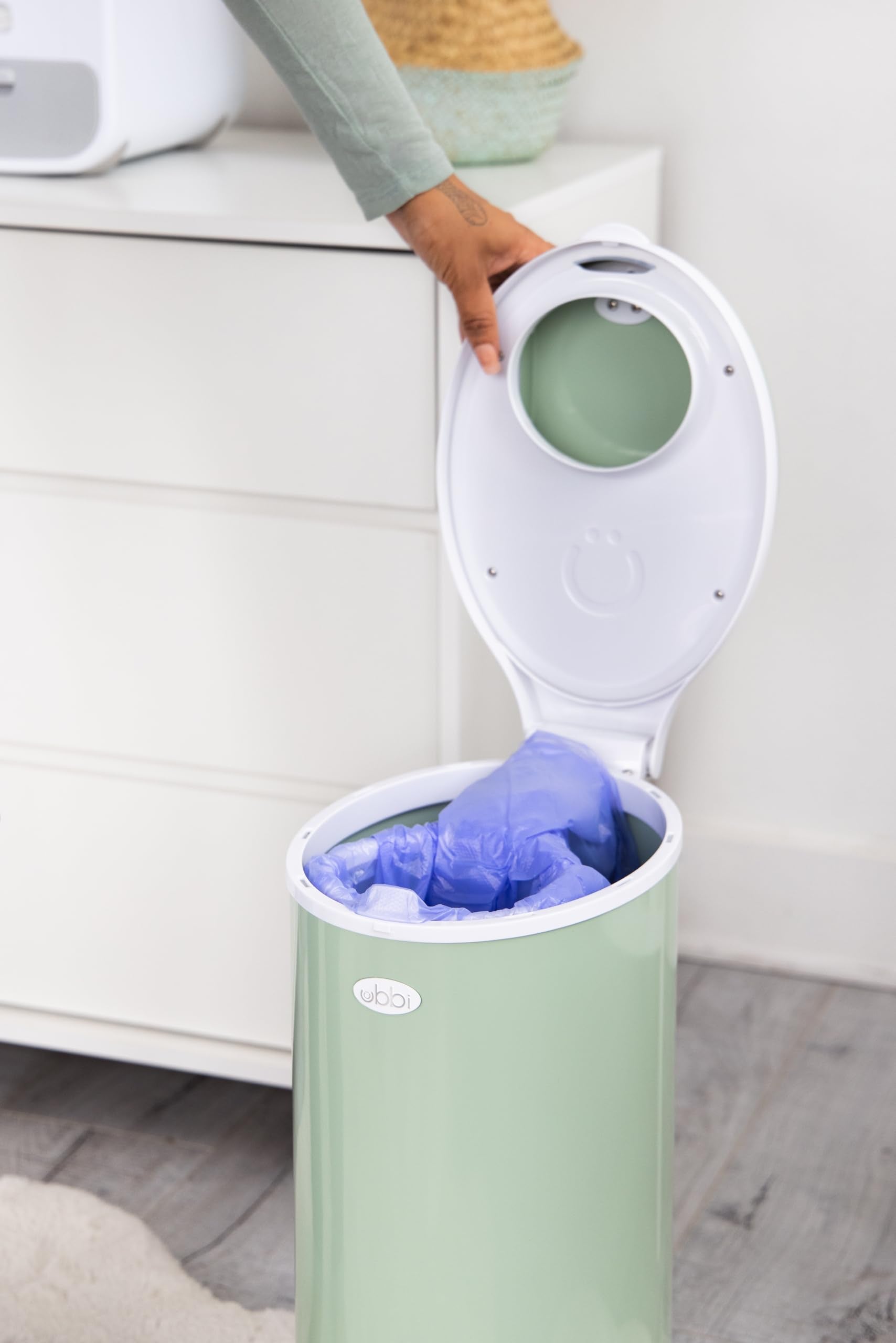 Ubbi Disposable Diaper Pail Plastic Bags, Value Pack, 75 Count, 13-Gallon Bags