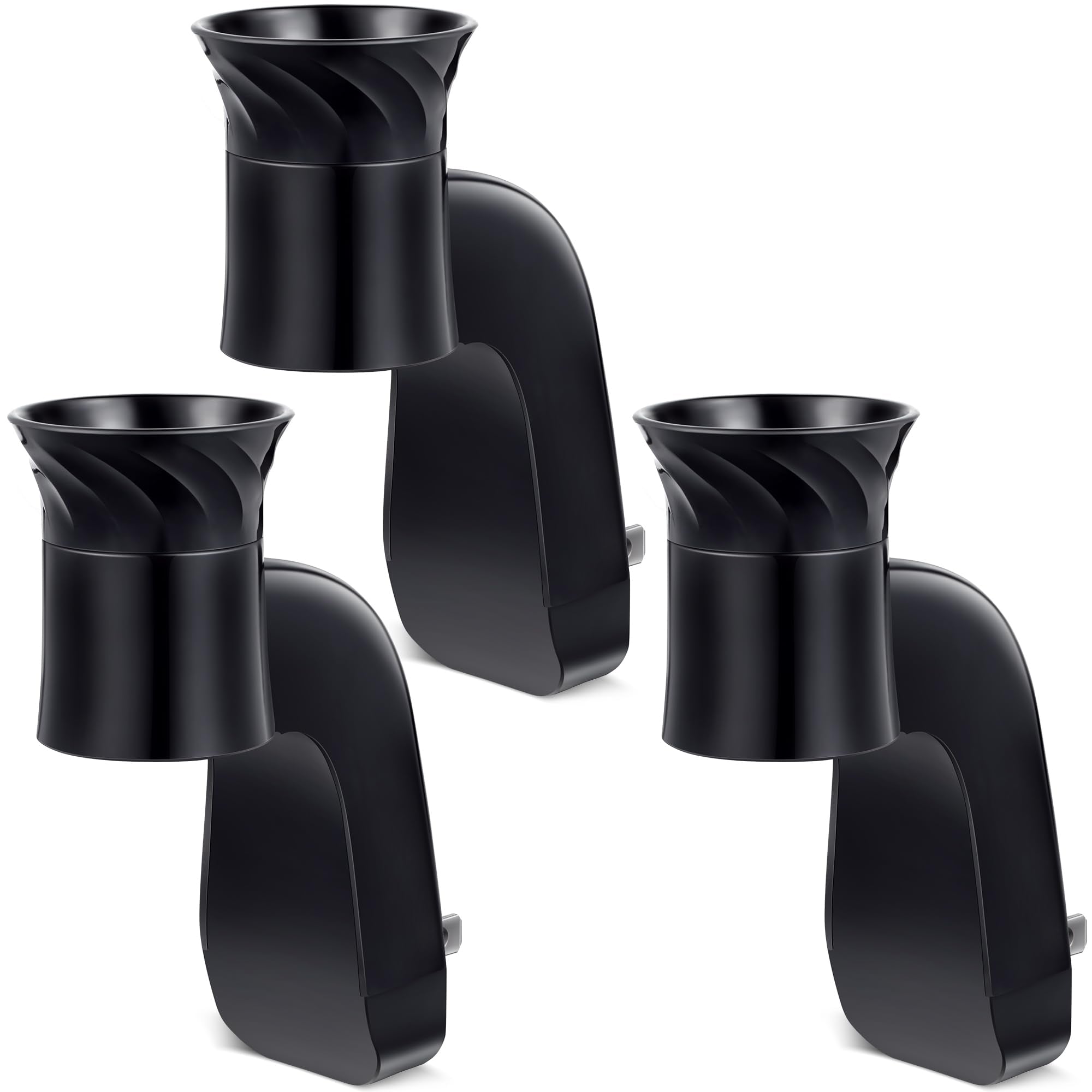 Hohean 3 Pack Wall Fragrance Plug in Compatible with Bath and Body Works WallFlower Refills, ETL Certified, Rotatable, Precise Scent Adjustable Fragrance Control Diffuser Plug for Home, Office (Black)