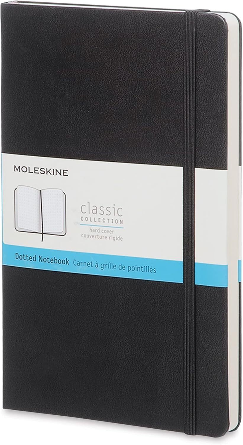 Moleskine Classic Notebook, Hard Cover, Pocket (3.5" x 5.5") Dotted, Black, 192 Pages