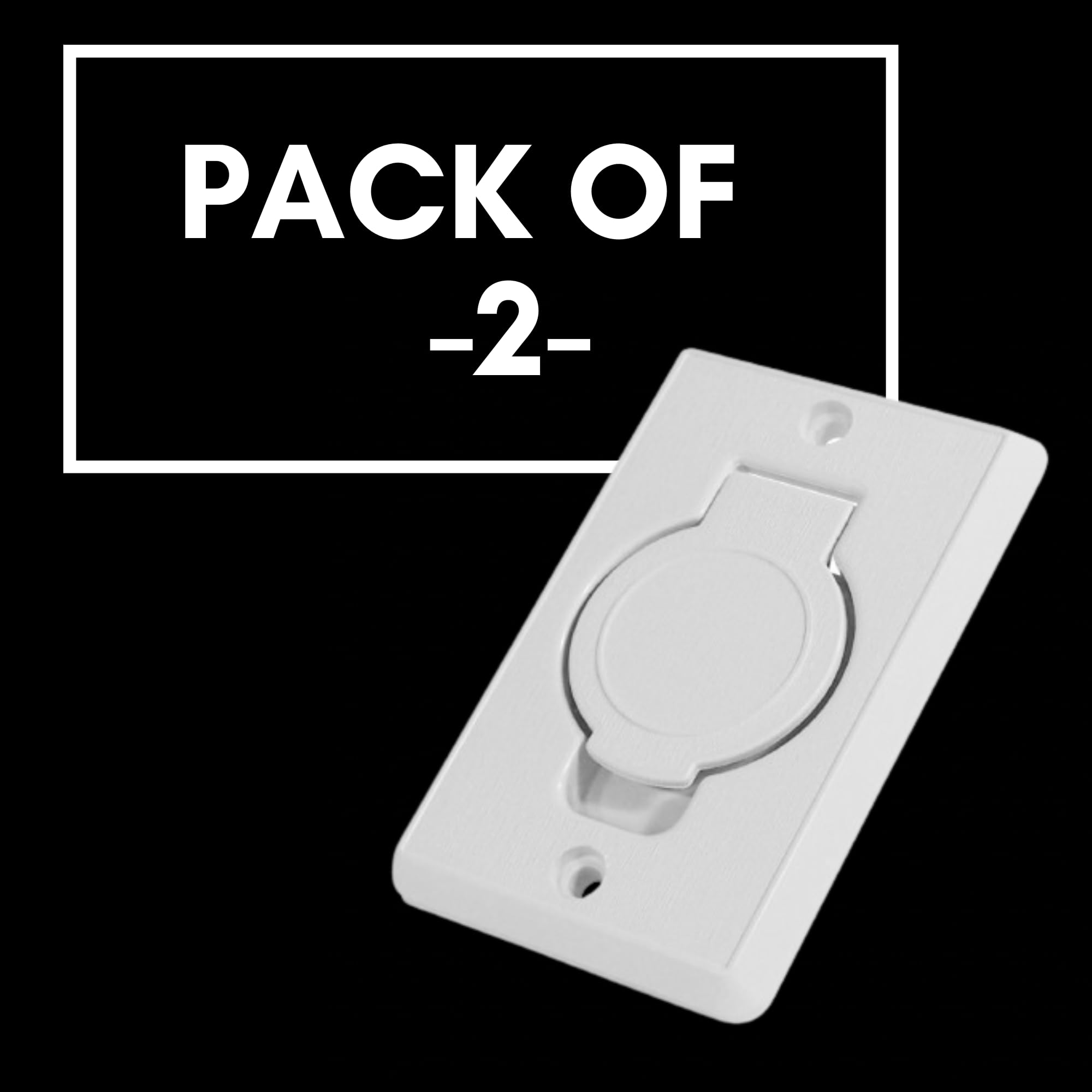 Universal White Inlet Valves for Central Vacuums - Compatible with Beam, CanaVac, Eureka, Vacuflo, Husky, DuoVac, CycloVac and More - Pack of 2