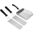 Stanbroil Stainless Steel Griddle Spatula Set for Outdoor Grill, 3 PCS Flat Top Grill Accessories, Includes Large Griddle Scoop, Perforated Spatula, Smash Burger Spatula
