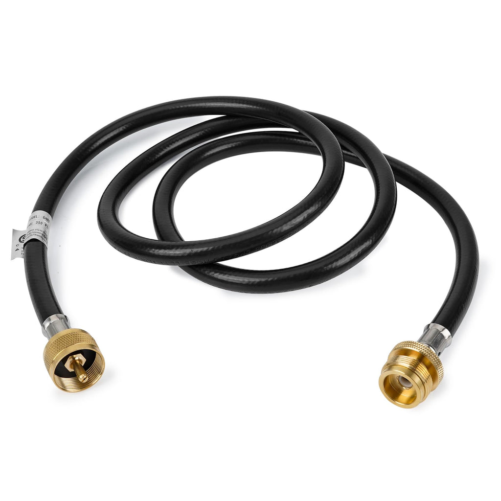 only fire 5 Feet Propane Distribution Tree Extension Hose 1"-20 Male throwaway Cylinder Thread x 1"-20 Female throwaway Cylinder Thread